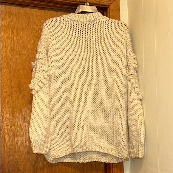 Amaryllis Textured Knit Cream Sweater - Picture 2 of 4